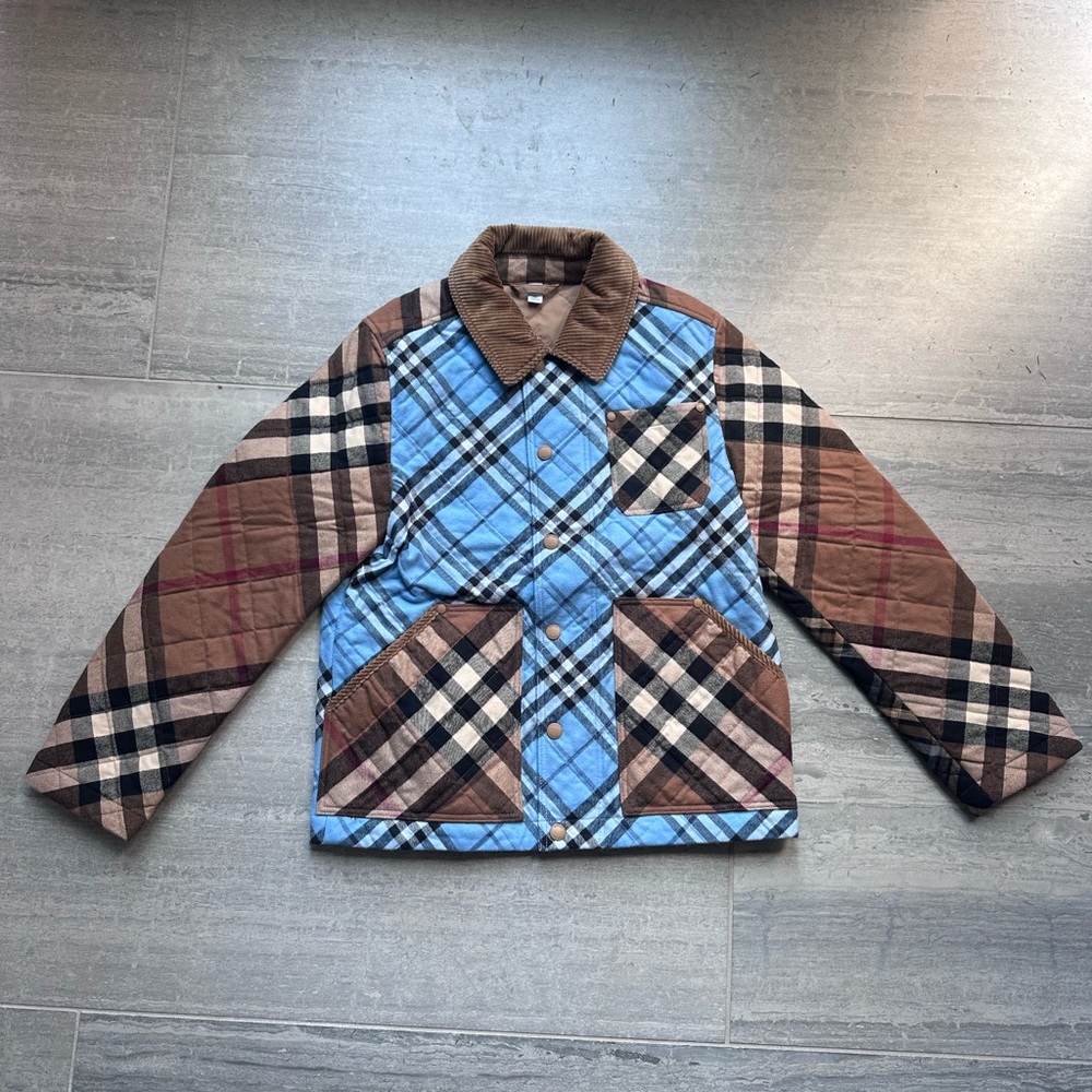 Burberry Kids Plaid Jacket - Blue and Brown